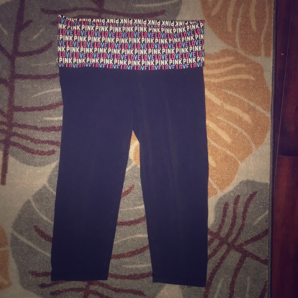 PINK yoga capris